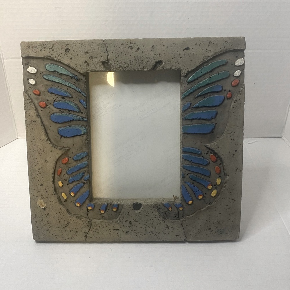 Picture frame by frameology 5X7 but the decor of the frame is 10x10 hand painted